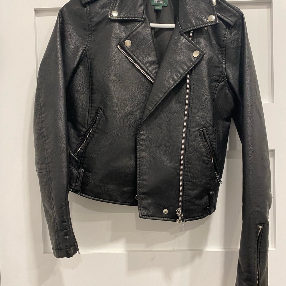 Wild Fable size xs black leather jacket